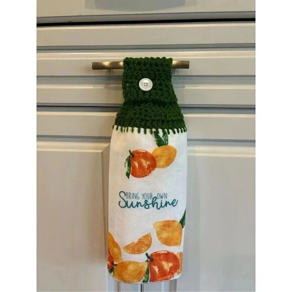 Crochet Top Kitchen Towel- Bring Your Own Sunshine - Picture 1 of 2